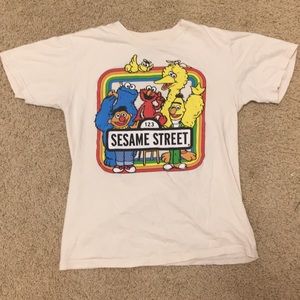 white sesame street t-shirt